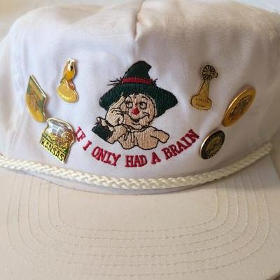 Vintage Baseballs Caps and Vintage Enamel Pins, including Coca-Cola and Felix the cat