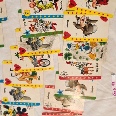 Vintage children Game lot with 1964 WALT DISNEY'S DISNEYLAND WHITMAN CHARACTERS CARD GAME PLAYED