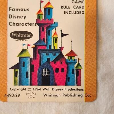 Vintage children Game lot with 1964 WALT DISNEY'S DISNEYLAND WHITMAN CHARACTERS CARD GAME PLAYED