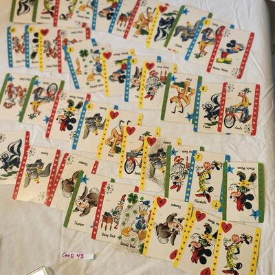 Vintage children Game lot with 1964 WALT DISNEY'S DISNEYLAND WHITMAN CHARACTERS CARD GAME PLAYED
