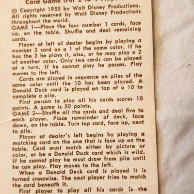 Vintage children Game lot with 1964 WALT DISNEY'S DISNEYLAND WHITMAN CHARACTERS CARD GAME PLAYED