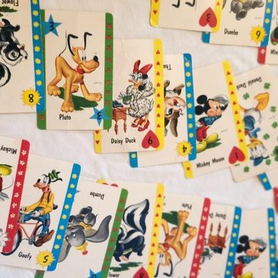 Vintage children Game lot with 1964 WALT DISNEY'S DISNEYLAND WHITMAN CHARACTERS CARD GAME PLAYED