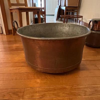Large 24” Diameter Copper Pot/Cauldron W/Stand (P-RG)