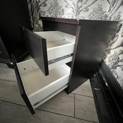 IKEA ‘Trysil’ Double Platform Bed With Side Table (GB-RG)