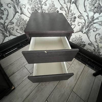 IKEA ‘Trysil’ Double Platform Bed With Side Table (GB-RG)