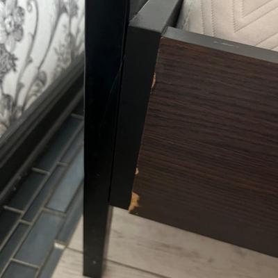 IKEA ‘Trysil’ Double Platform Bed With Side Table (GB-RG)