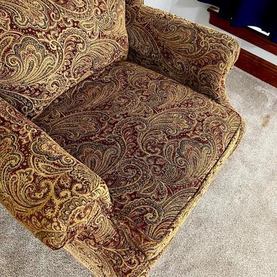 LANE ~ Upholstered Wing Back Push-Back Recliner Chair