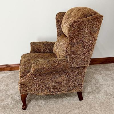 LANE ~ Upholstered Wing Back Push-Back Recliner Chair