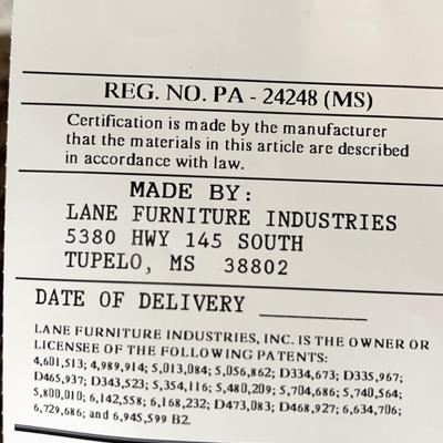 LANE ~ Upholstered Wing Back Push-Back Recliner Chair
