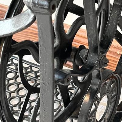 STANDARD ~ Vtg. Cast Iron Sewing Machine Frame With Granite Table Top