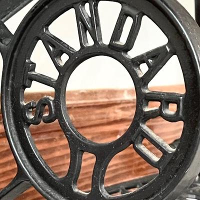 STANDARD ~ Vtg. Cast Iron Sewing Machine Frame With Granite Table Top