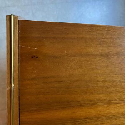 MCM Bar Cabinet W/Raised Relief Black Forest Scene (K-RG)