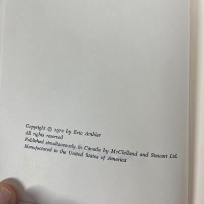 3 hardcover books by Eric Ambler THE LIGHT OF DAY, THE LEVANTER, & DOCTOR FRIGO