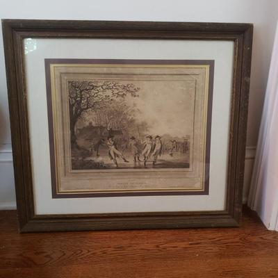 Winter Amusement Framed and Matted Print by Rob Sayer (PB-KD)