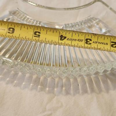 Vintage KROMEX Revolving Lazy Susan and VTG Glass Deviled-Egg Dish