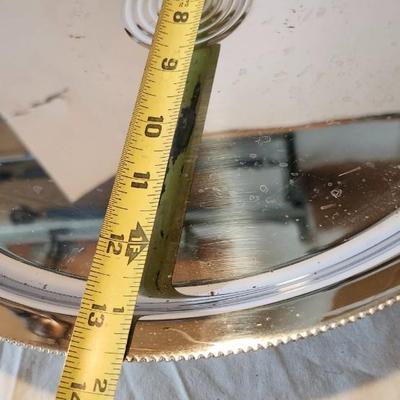 Vintage KROMEX Revolving Lazy Susan and VTG Glass Deviled-Egg Dish