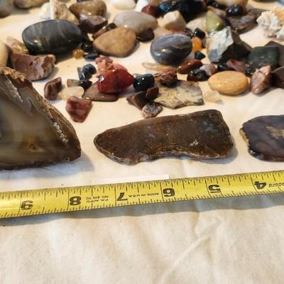 Oklahoma Barite Rose, Agate and rocks lot