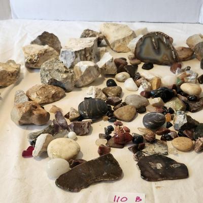 Oklahoma Barite Rose, Agate and rocks lot