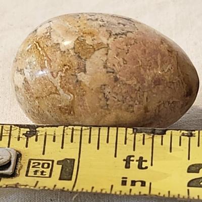 Lot Of Onyx Alabaster Granite Marble Polished Stone Eggs, Multi Natural Tones and trinket box