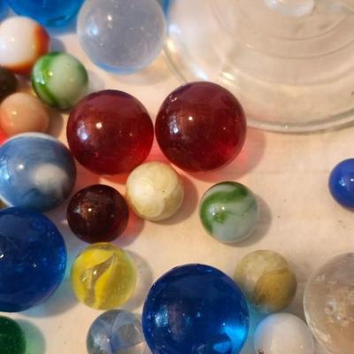 Marbles in Antique Jar