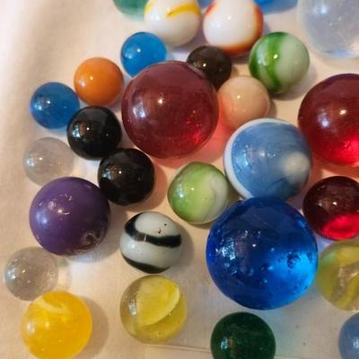 Marbles in Antique Jar