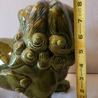 Vintage Large Ceramic Foo Dog - Asian Chinese Guardian Lion Statue