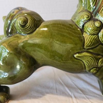 Vintage Large Ceramic Foo Dog - Asian Chinese Guardian Lion Statue