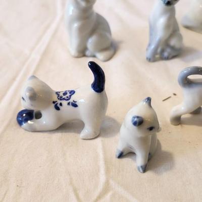 Blue and White Ceramic Lot including Delft of Holland Floral Vase. and Miniture
