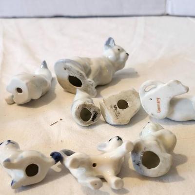 Blue and White Ceramic Lot including Delft of Holland Floral Vase. and Miniture