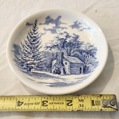 Blue and White Ceramic Lot including Delft of Holland Floral Vase. and Miniture