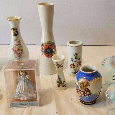 Ceramic, porcelain, Bone China miniature vases lot Including Gerold Porzelian, Josef Originals