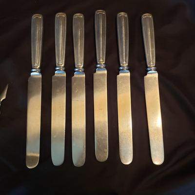 Tiffany & Co Engraved Knives and Four Sterling Corn Cob Holders (LR-KD)
