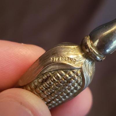Tiffany & Co Engraved Knives and Four Sterling Corn Cob Holders (LR-KD)