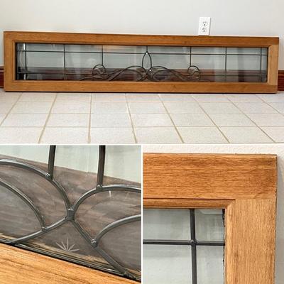 Stained Beveled Glass Transom ~ Clear
