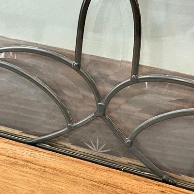 Stained Beveled Glass Transom ~ Clear