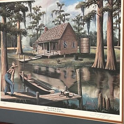 BRAD THOMPSON ~ “Time To Get Up Trosclair” ~ S/N Framed Print