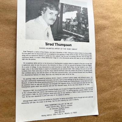 BRAD THOMPSON ~ “Time To Get Up Trosclair” ~ S/N Framed Print
