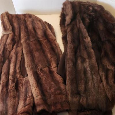 Two Vintage Women’s Fur Cape/ coats/ wrap Beautiful Condition