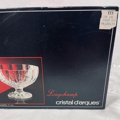 8 Sherbert Dessert Glasses, 24% Lead Crystal Cristal d Arc