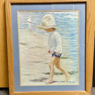 Vintage "Boy With Big Hat" Print Hand Signed by Ivan Anderson