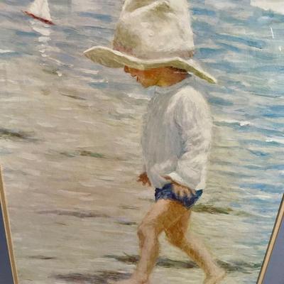 Vintage "Boy With Big Hat" Print Hand Signed by Ivan Anderson