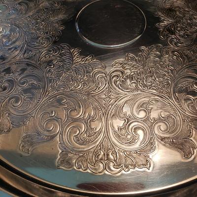 Meriden S. P. Co, Middletown, Oneida Silversmiths, Wallace Chippendale Platter, Serving Dishes & More (LR-KD)