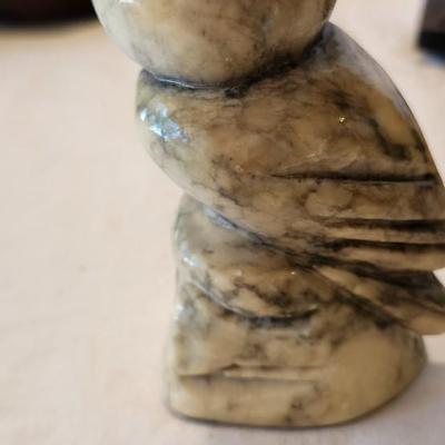 Whimsical Owl Lot with Genuine Alabaster Owl Paperweight Figurine