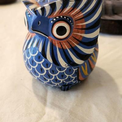 Whimsical Owl Lot with Genuine Alabaster Owl Paperweight Figurine