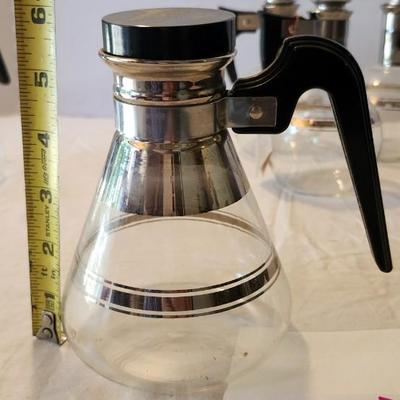 Vintage Mid Century MCM Atomic Inland Glass Coffee Carafes