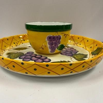 Ceramic Chip & Dip Bowl
