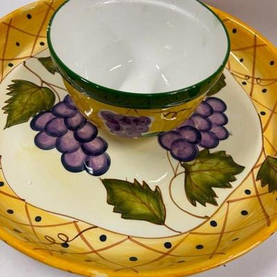 Ceramic Chip & Dip Bowl