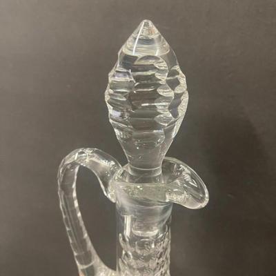 Vintage Cut Crystal Decanter, Pinwheel Pattern