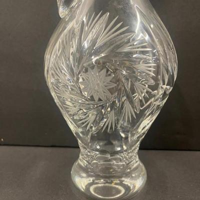 Vintage Cut Crystal Decanter, Pinwheel Pattern