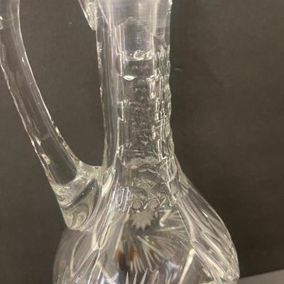 Vintage Cut Crystal Decanter, Pinwheel Pattern